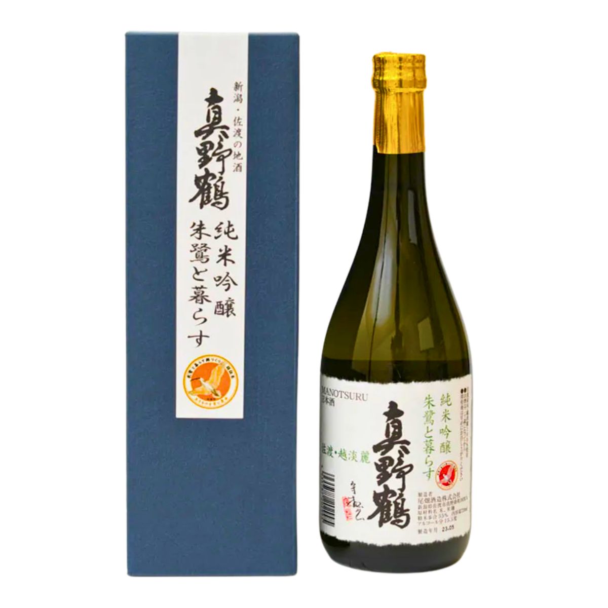 【尾畑酒造】 真野鶴 純米吟醸 朱鷺と暮らす 720ml