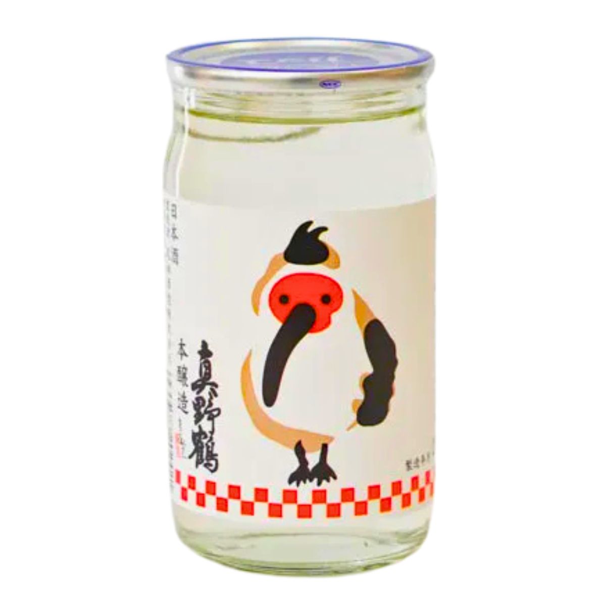 【尾畑酒造】 真野鶴 辛口鶴 本醸造 朱鷺ラベル 180mlカップ