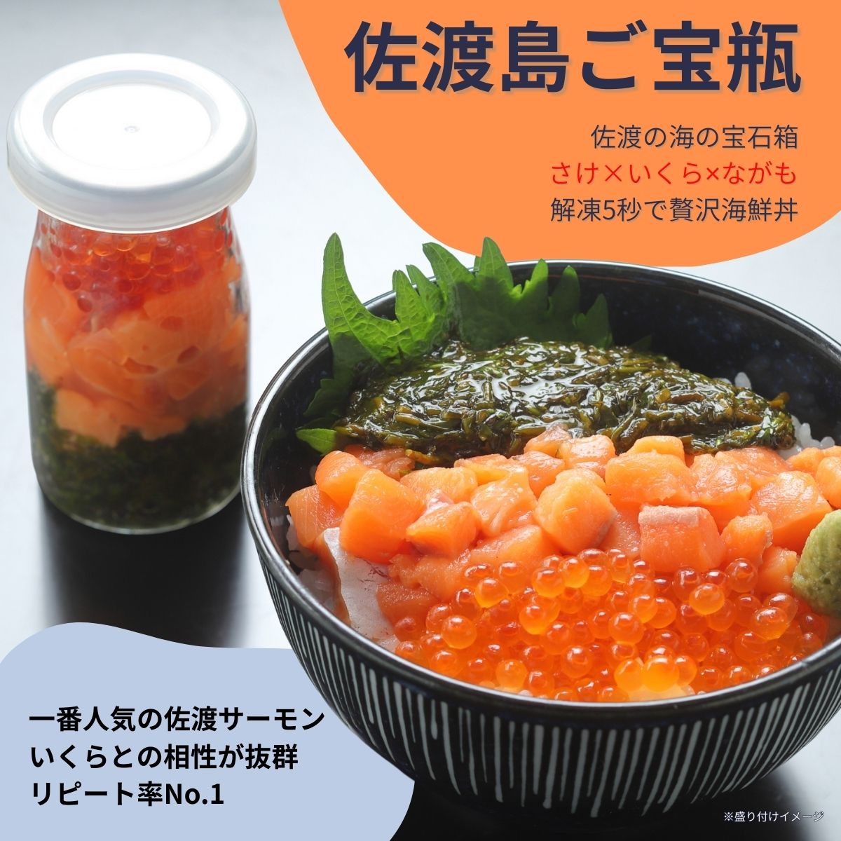 【限定商品】佐渡島 ご宝瓶 プレミアム (佐渡サーモン) 100g