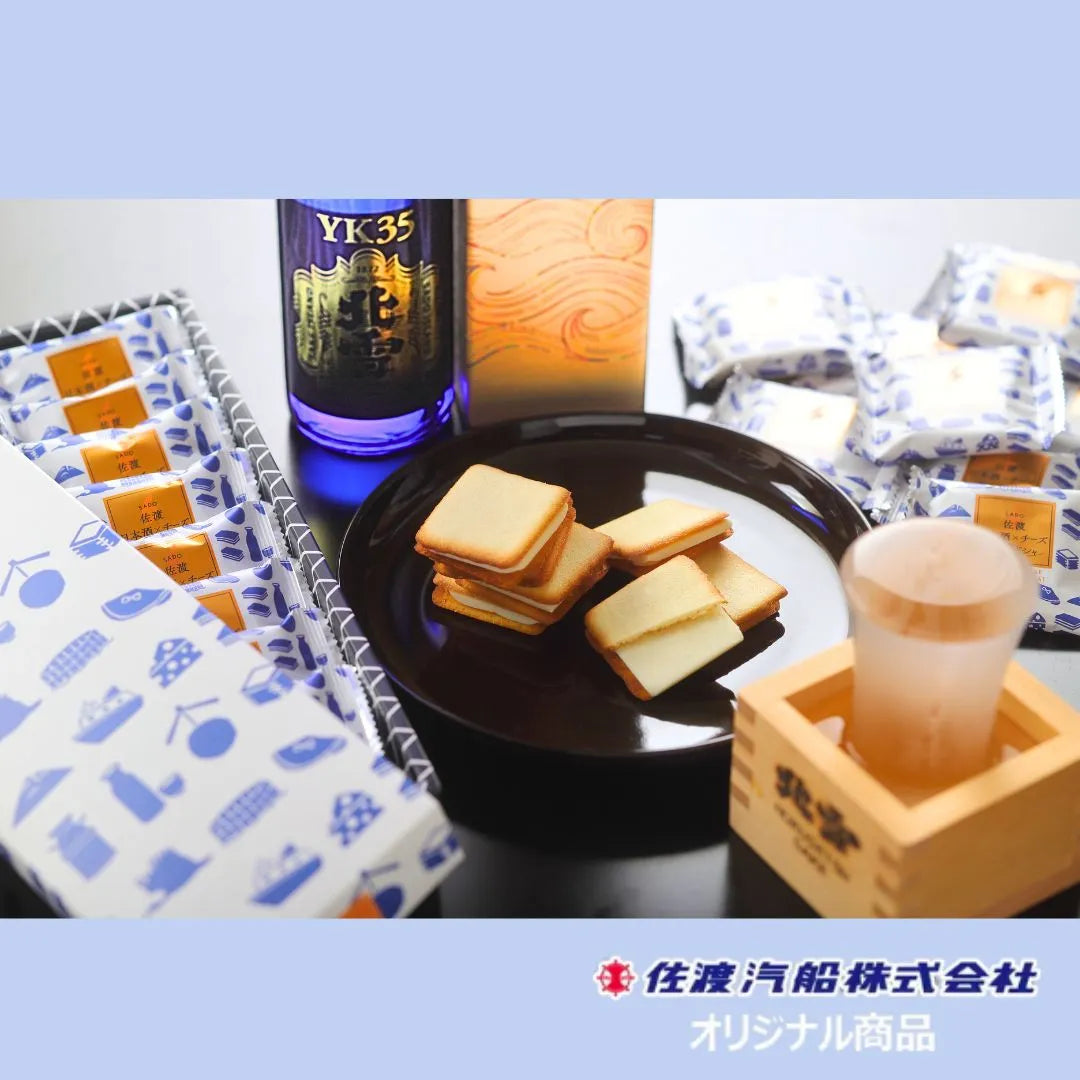 「佐渡日本酒×チーズラングドシャ(14枚入り)」 口の中で香り高く広がる大吟醸酒の贅沢スイーツ