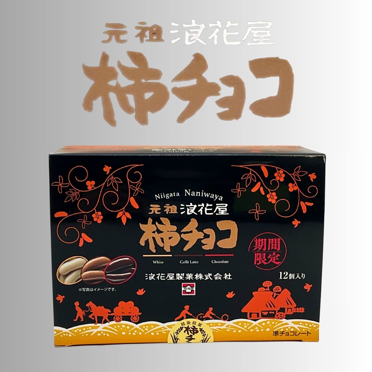 【冬期限定】色んな味が楽しめる!浪花屋製菓 柿チョコ ボックス