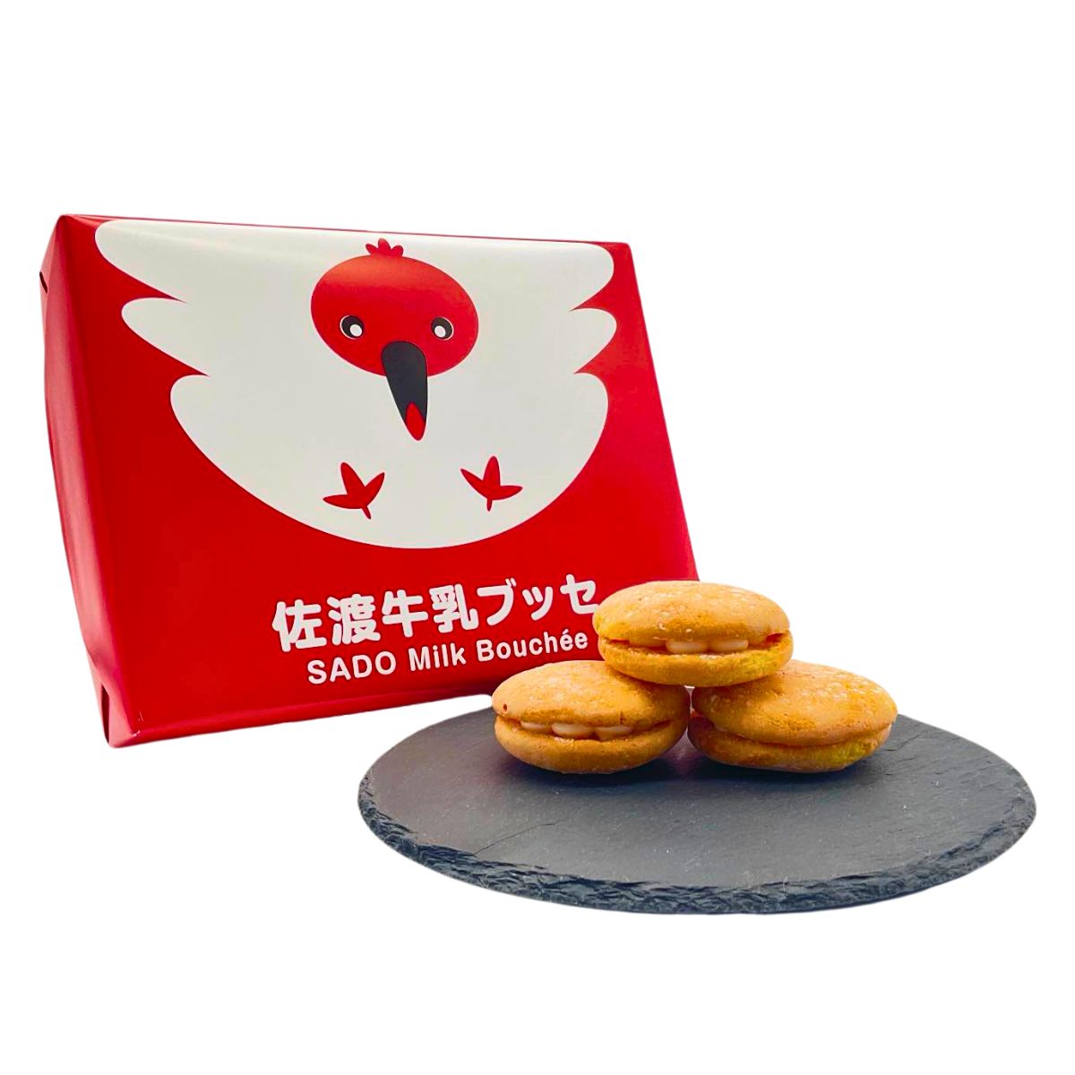 朱鷺のパッケージが可愛い☆佐渡牛乳ブッセ 6ヶ入