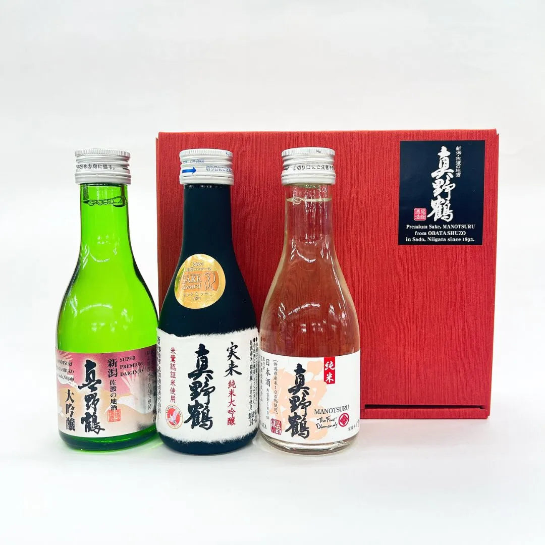 【尾畑酒造】　真野鶴 飲み比べ 180ml×3種詰合せ （Bセット）