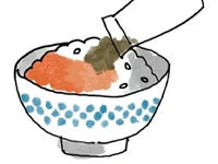 ご飯にのせる